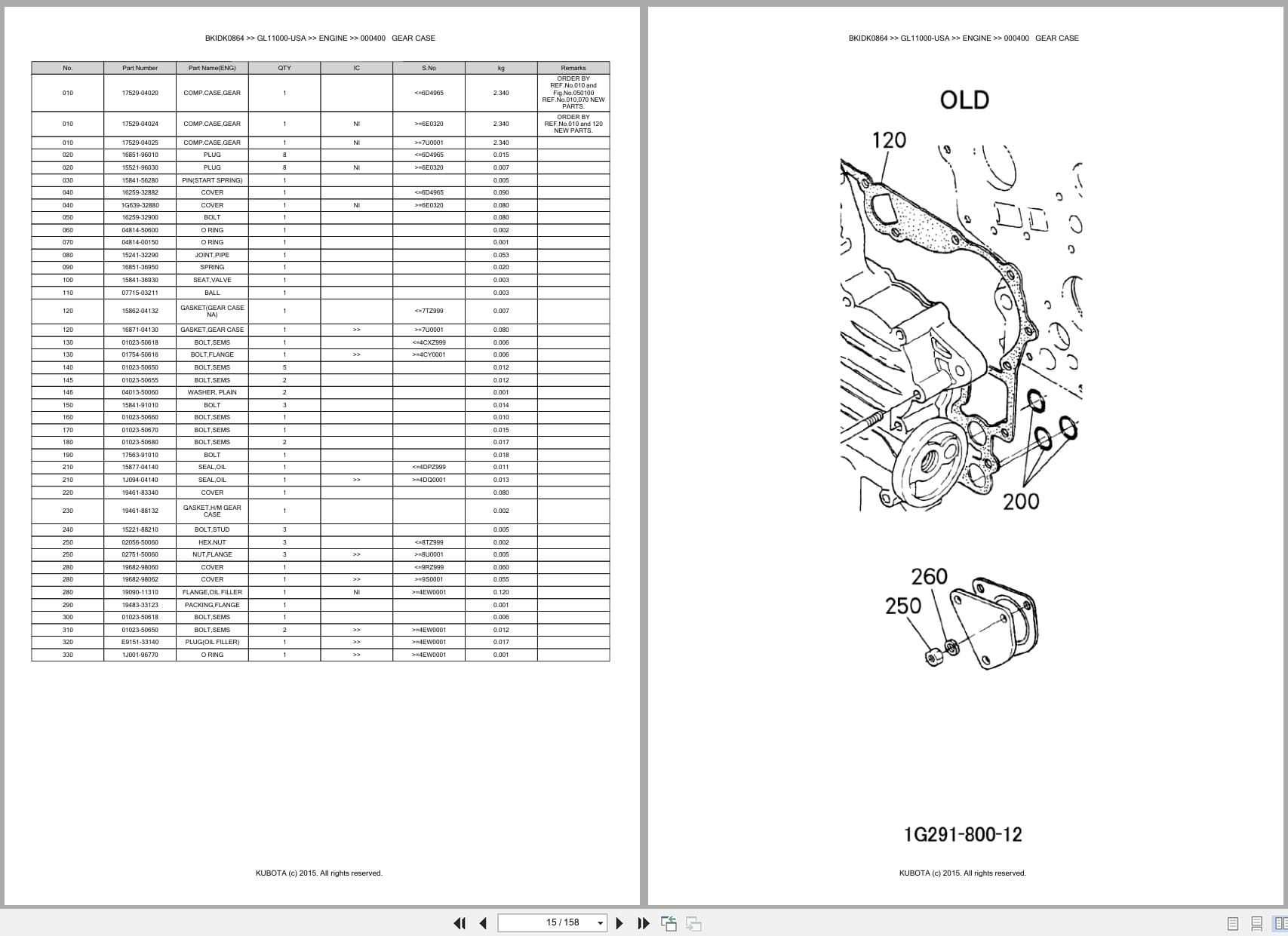 Kubota Generator GL11000 USA Australia Parts Catalog (2)