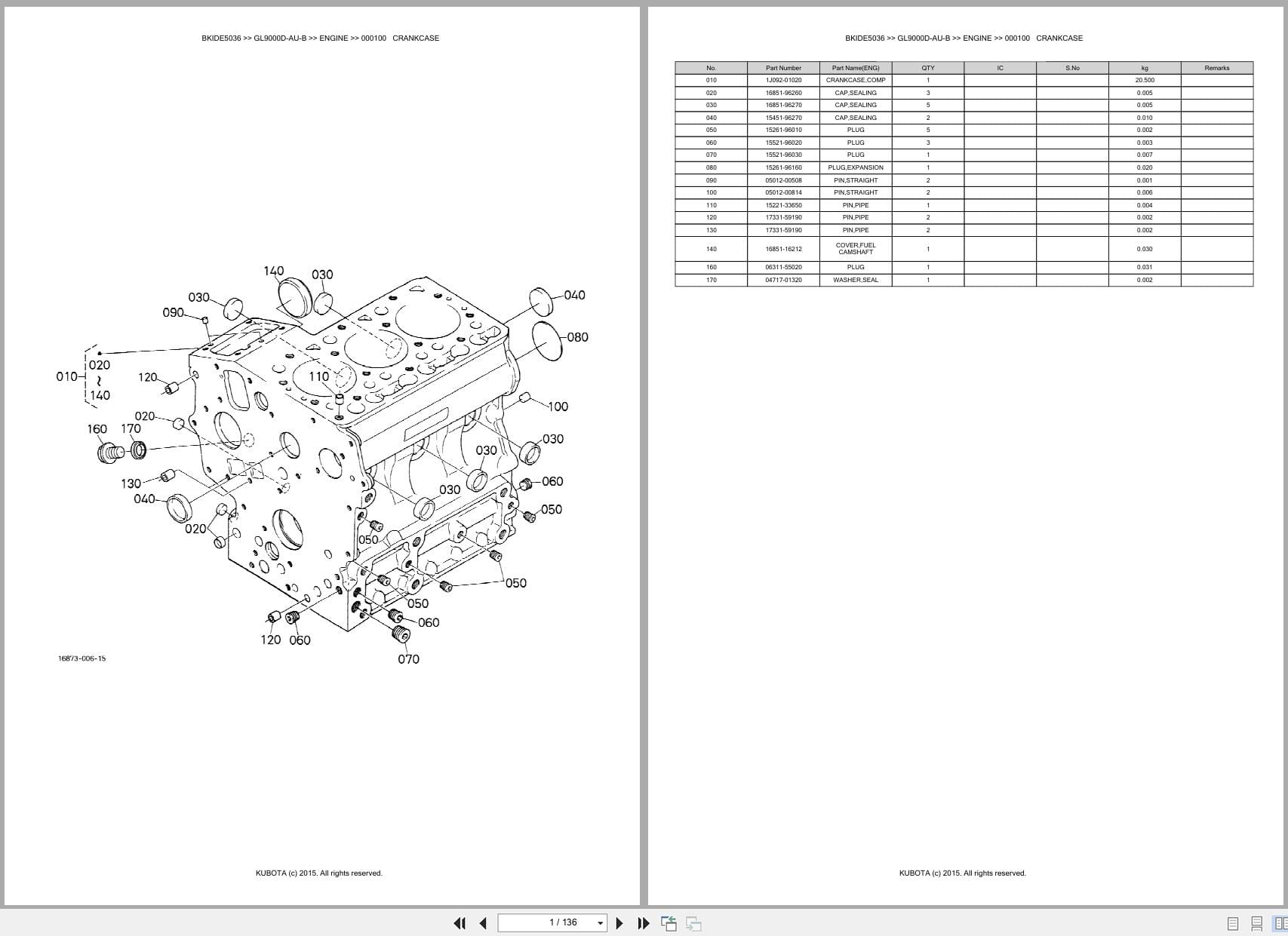 Kubota Generator GL9000D AU B Australia Parts Catalog (1)