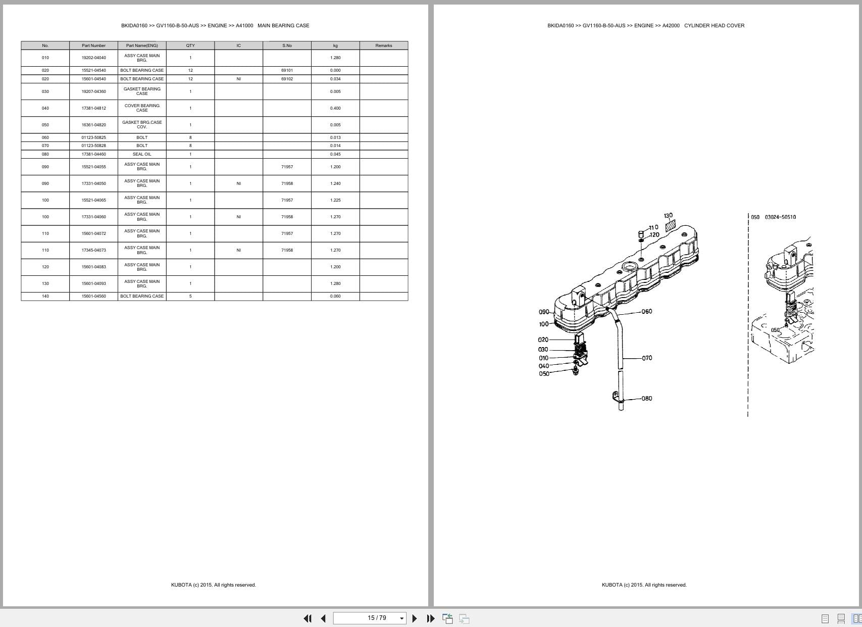 Kubota Generator GV1160 B 50 AUS Australia Parts Catalog (2)