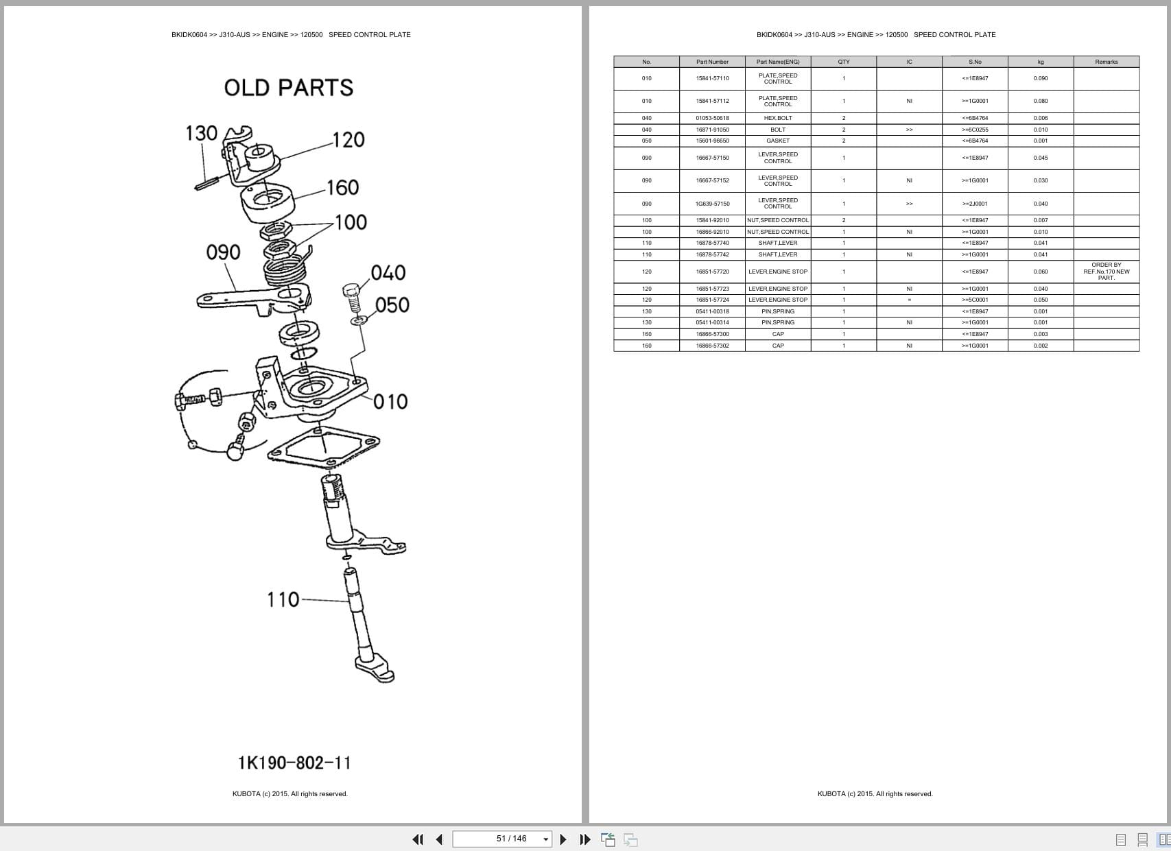 Kubota Generator J310 AUS Australia Parts Catalog (2)