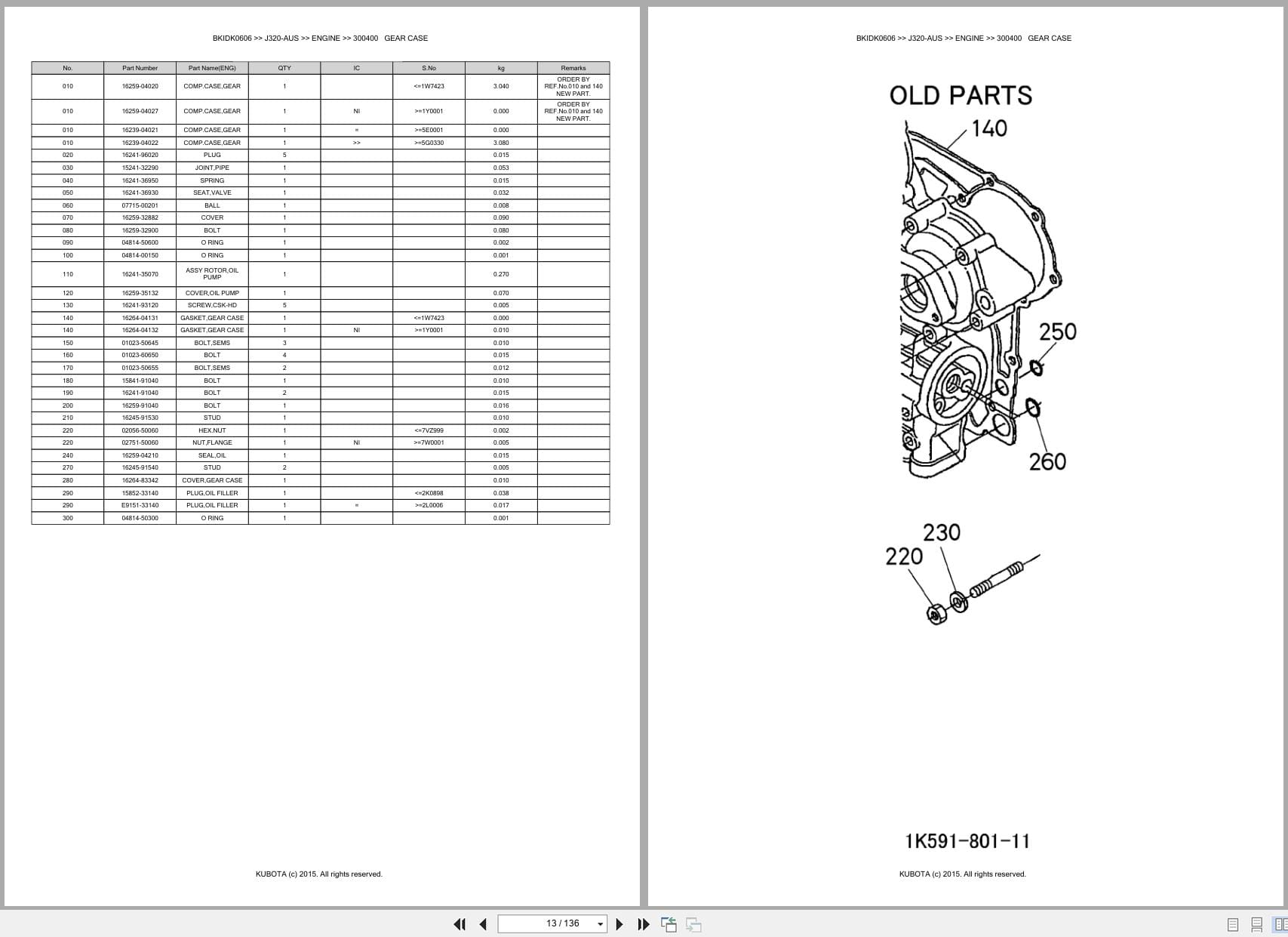 Kubota Generator J320 AUS Australia Parts Catalog (2)