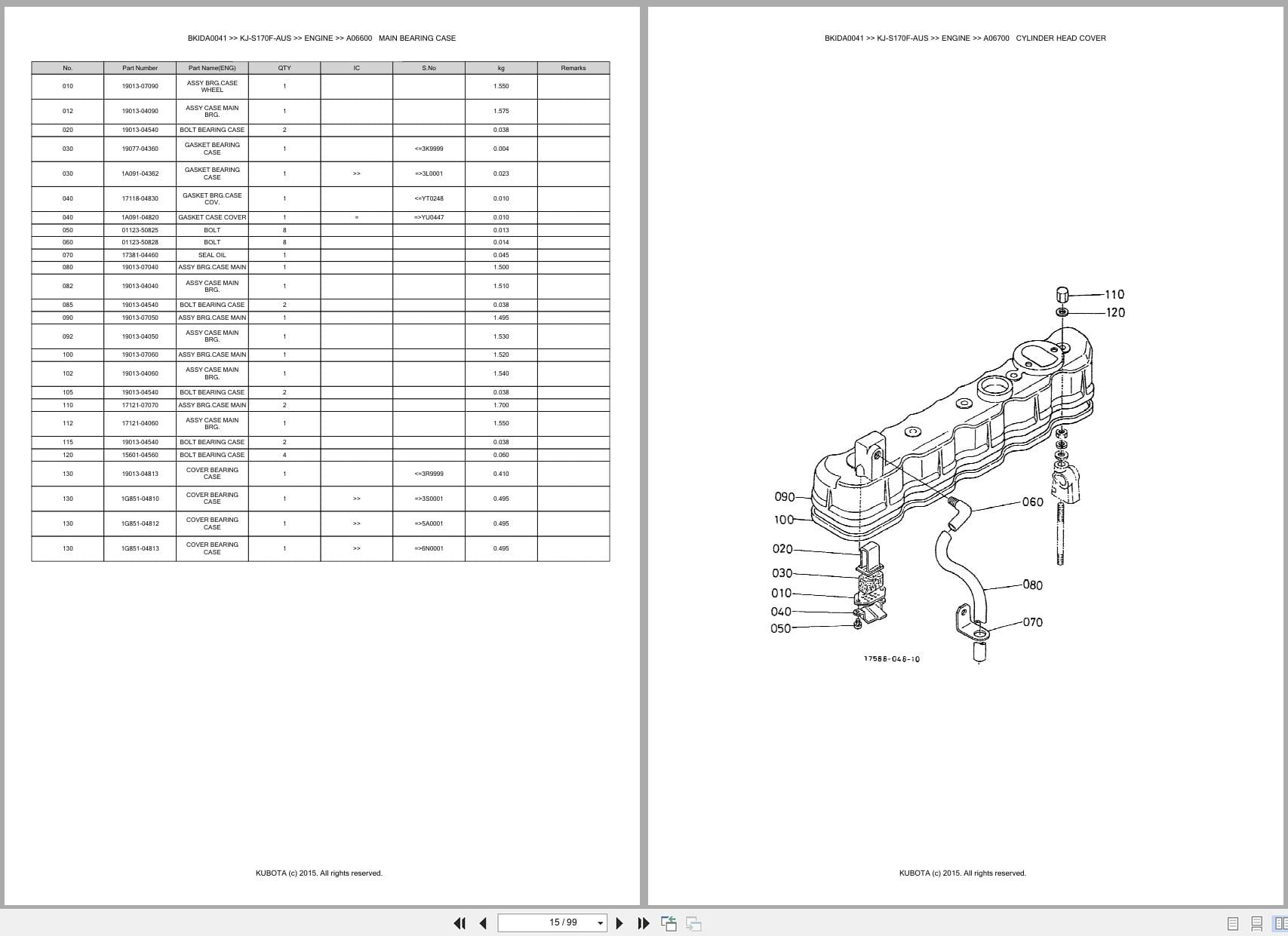 Kubota Generator KJ S170F AUS Australia Parts Catalog (2)