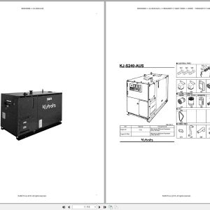 Kubota Generator KJ S240 AUS Australia Parts Catalog (1)
