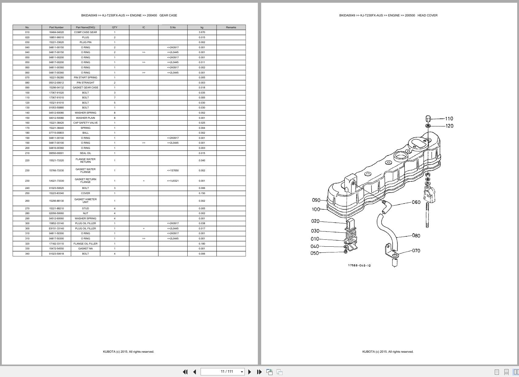 Kubota Generator KJ T230FX AUS Australia Parts Catalog (2)