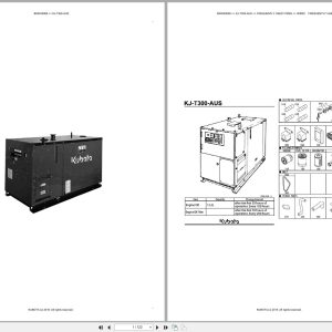 Kubota Generator KJ T300 AUS Australia Parts Catalog (1)