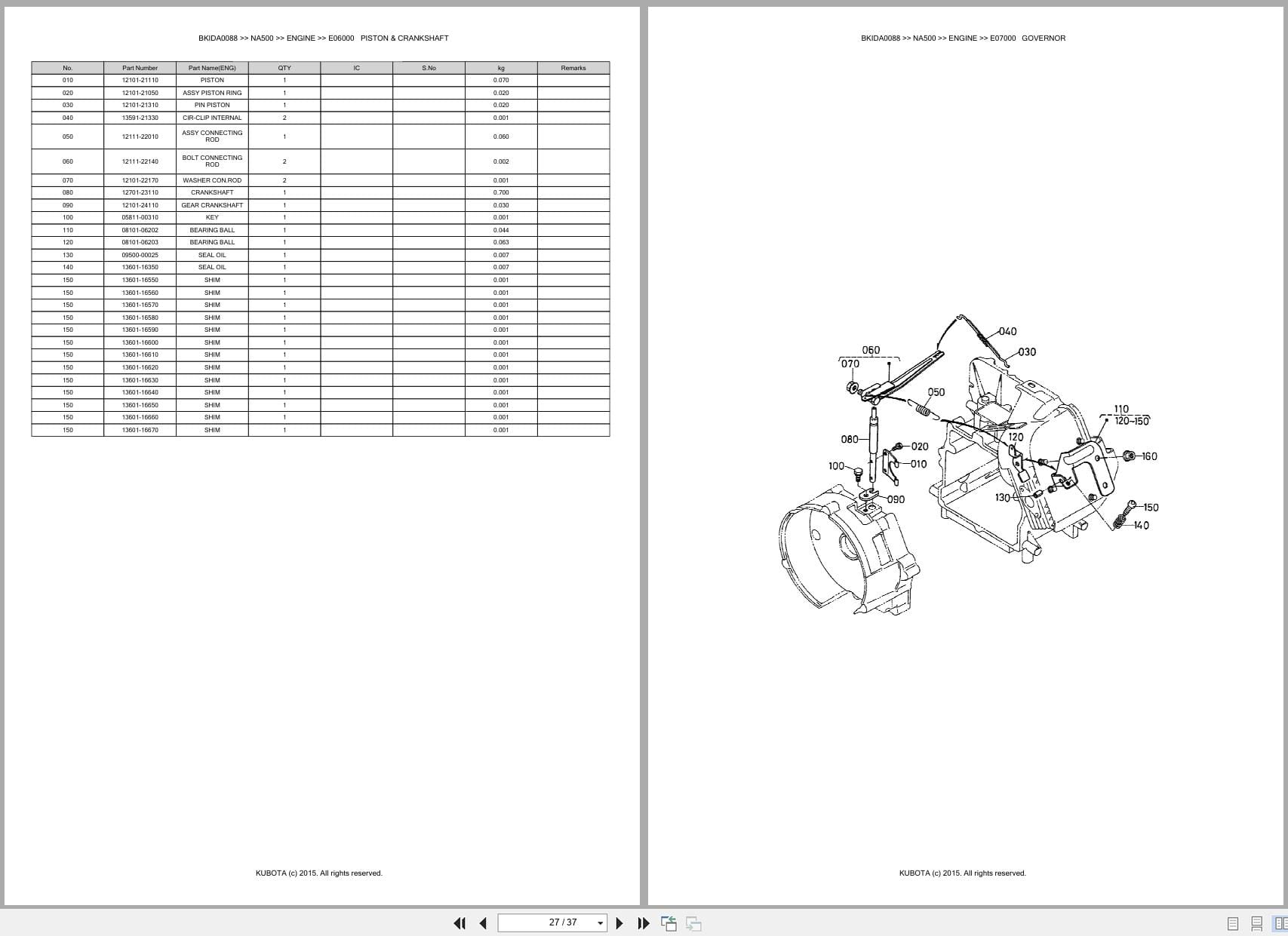 Kubota Generator NA500 Australia Parts Catalog (2)
