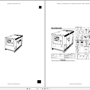 Kubota Generator SQ 3300 AUS E1126 Australia Parts Catalog (1)