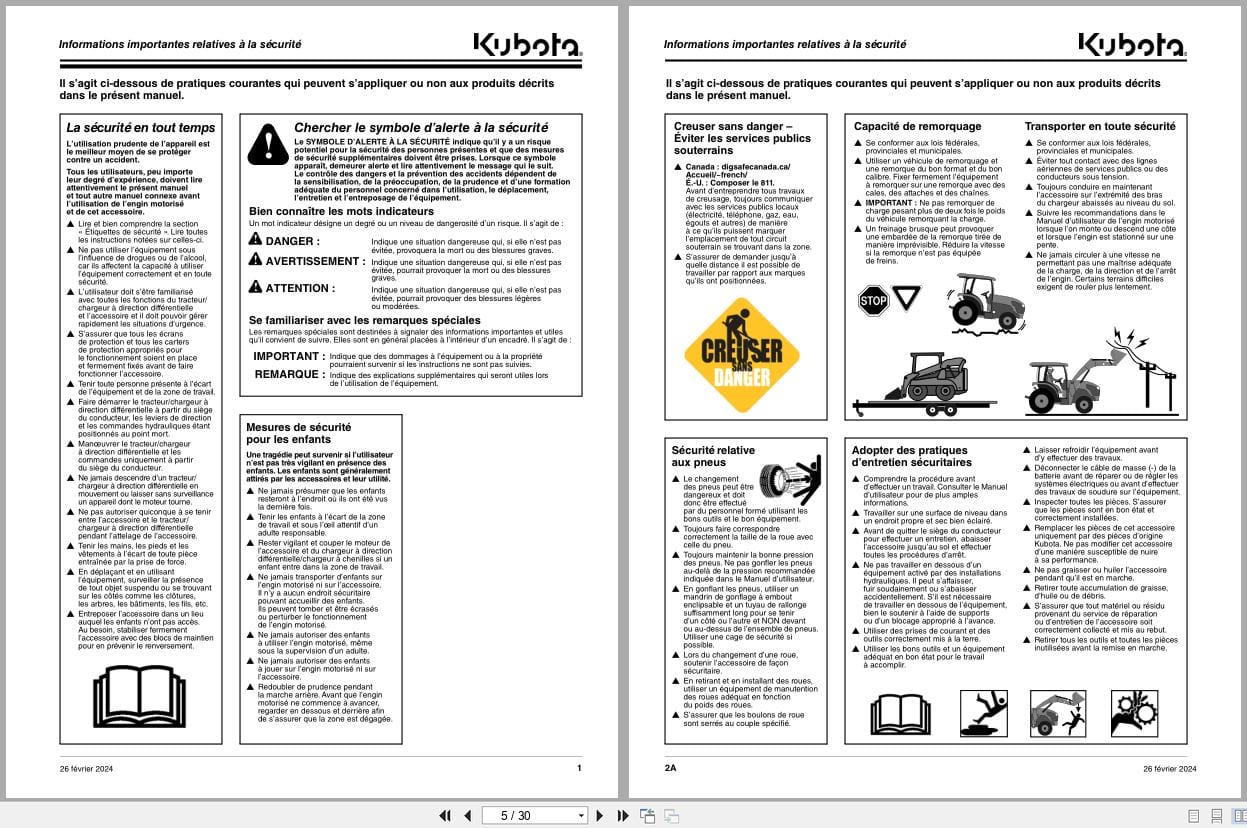Kubota Hydraulic Auger AP SA35 Operator Manual 317 093MK FRC FR (2)