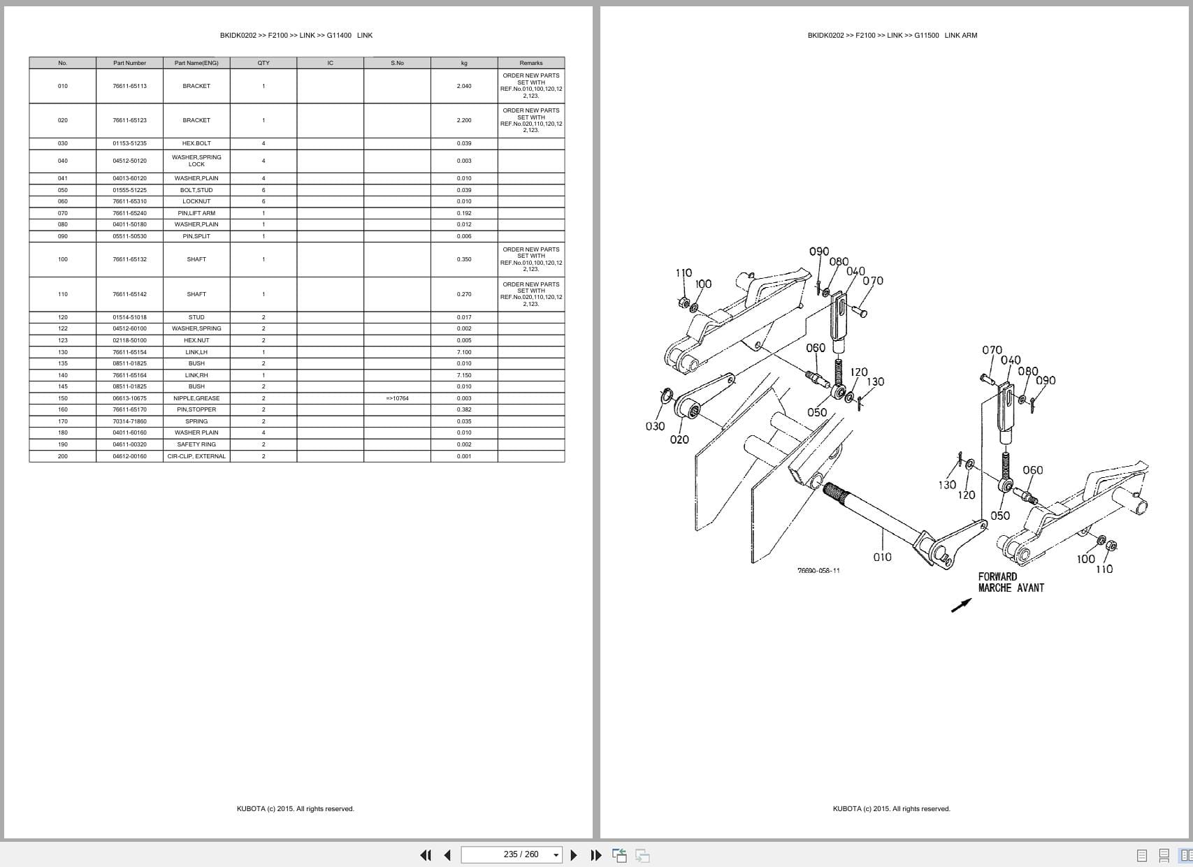 Kubota Mower F2100 Australia Parts Catalog (2)