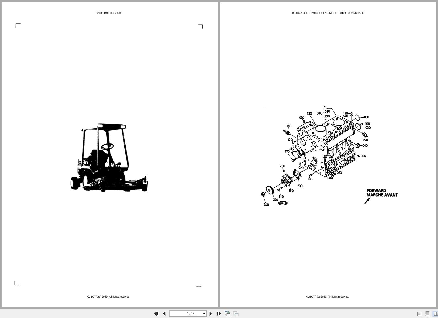 Kubota Mower F2100E Australia Parts Catalog (1)