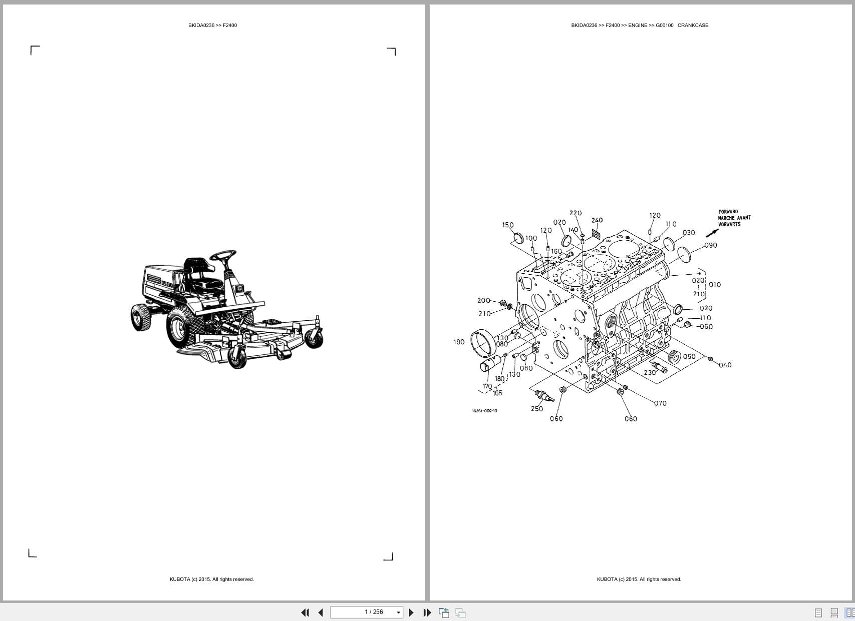 Kubota Mower F2400 Australia Parts Catalog (1)