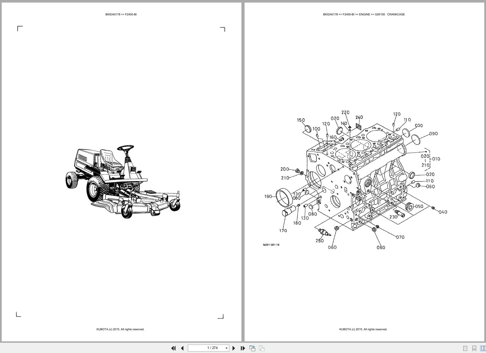 Kubota Mower F2400 BI Australia Parts Catalog (1)