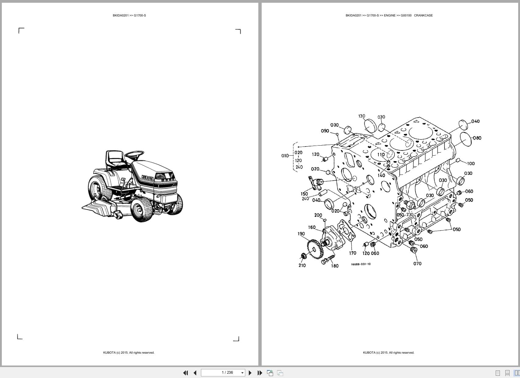 Kubota Mower G1700 S Australia Parts Catalog (1)