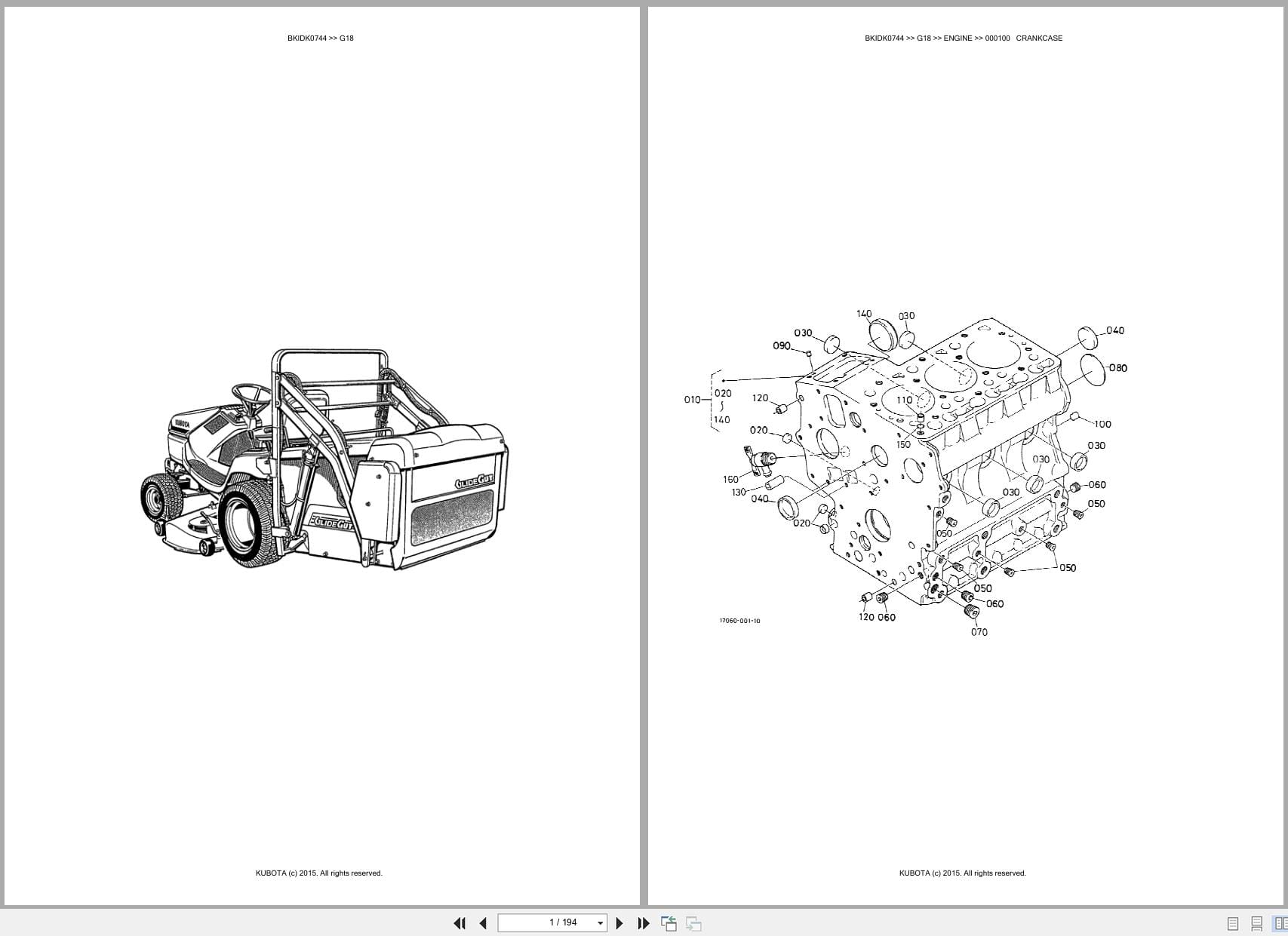 Kubota Mower G18 Australia Parts Catalog (1)