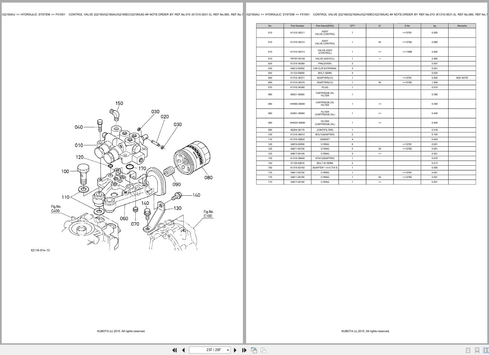 Kubota Mower G2160 G2160 DS G2160AU Australia Parts Catalog (2)