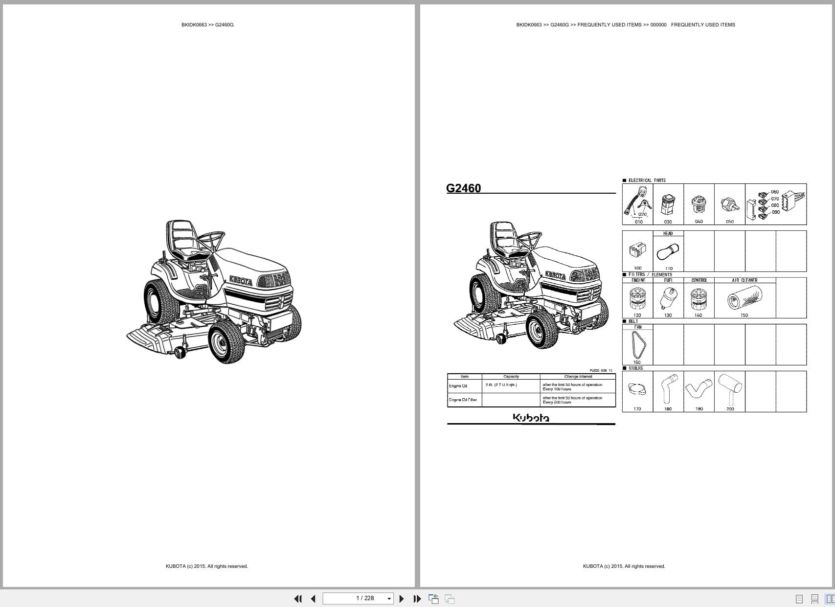 Kubota Mower G2460G Australia Parts Catalog (1)