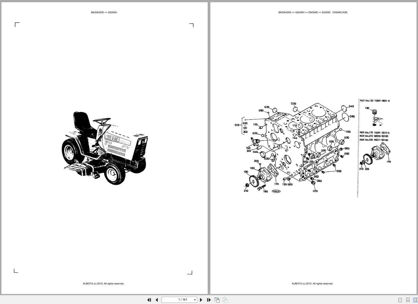 Kubota Mower G6200H Australia Parts Catalog (1)