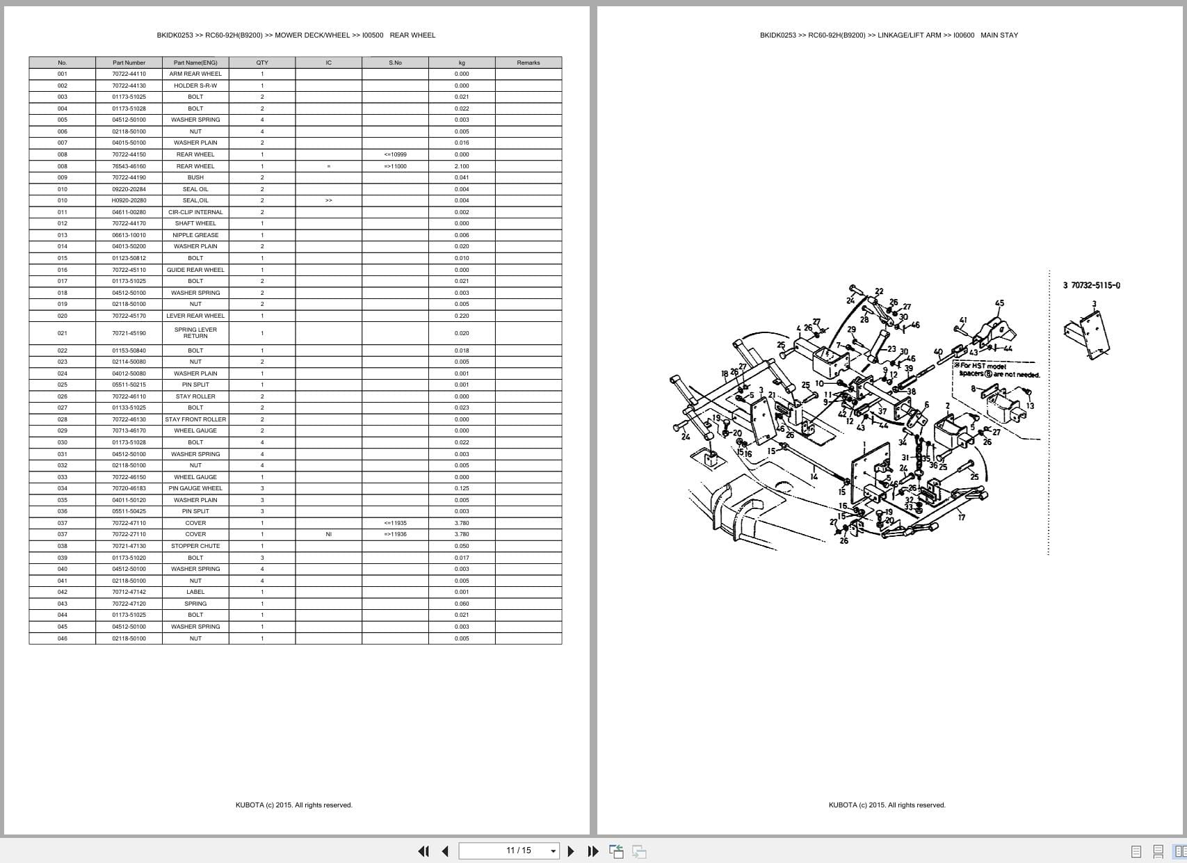 Kubota Mower RC60 92H(B9200) Australia Parts Catalog (2)