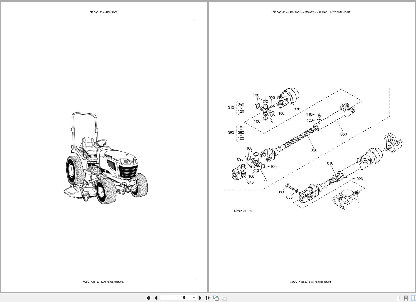 Kubota Mower RCK54 32 Australia Parts Catalog (1)