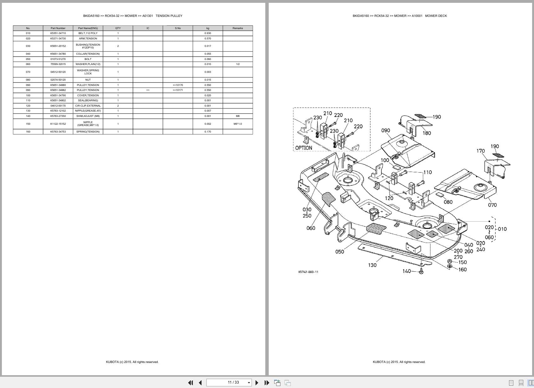 Kubota Mower RCK54 32 Australia Parts Catalog (2)