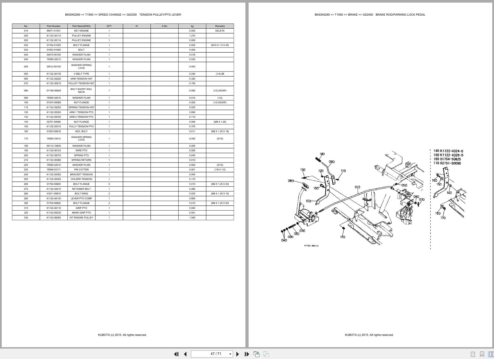 Kubota Mower T1560 Australia Parts Catalog (2)