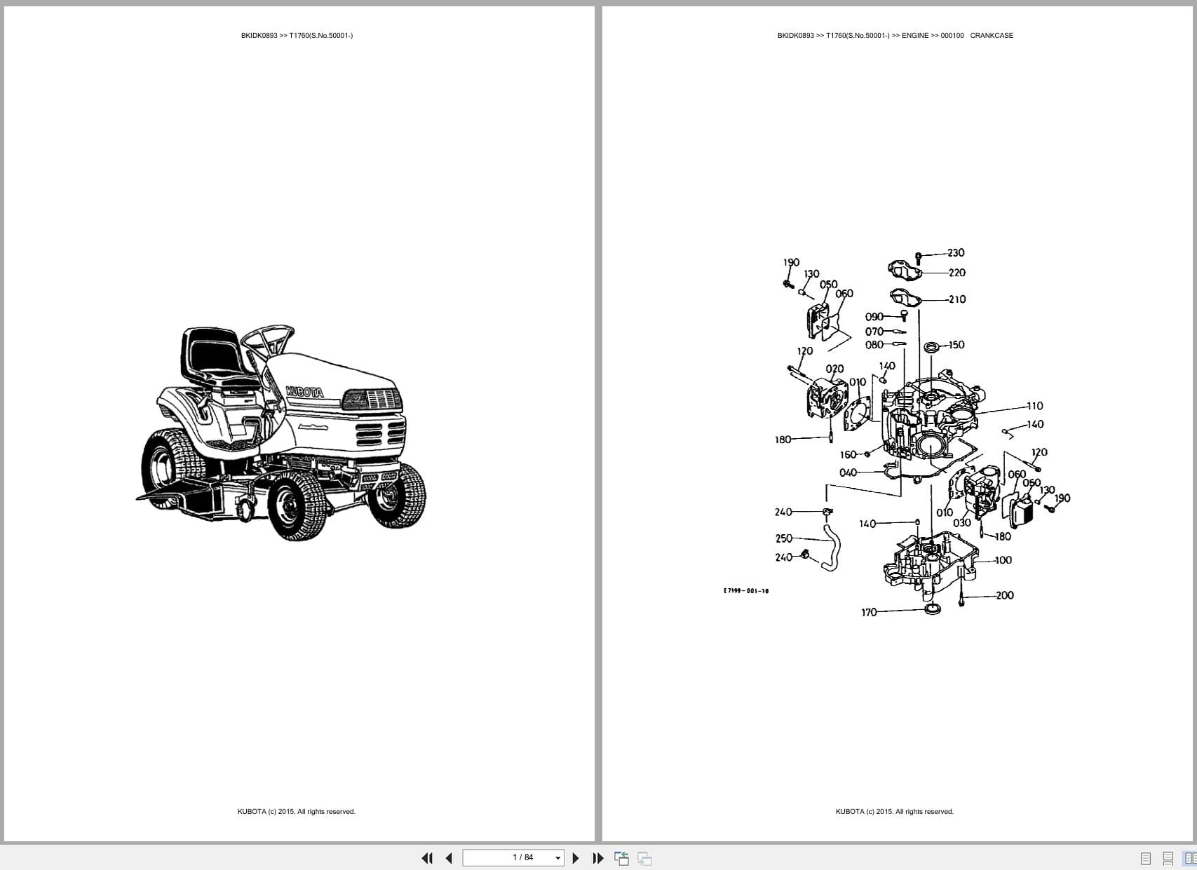Kubota Mower T1760 50001 Australia Parts Catalog (1)