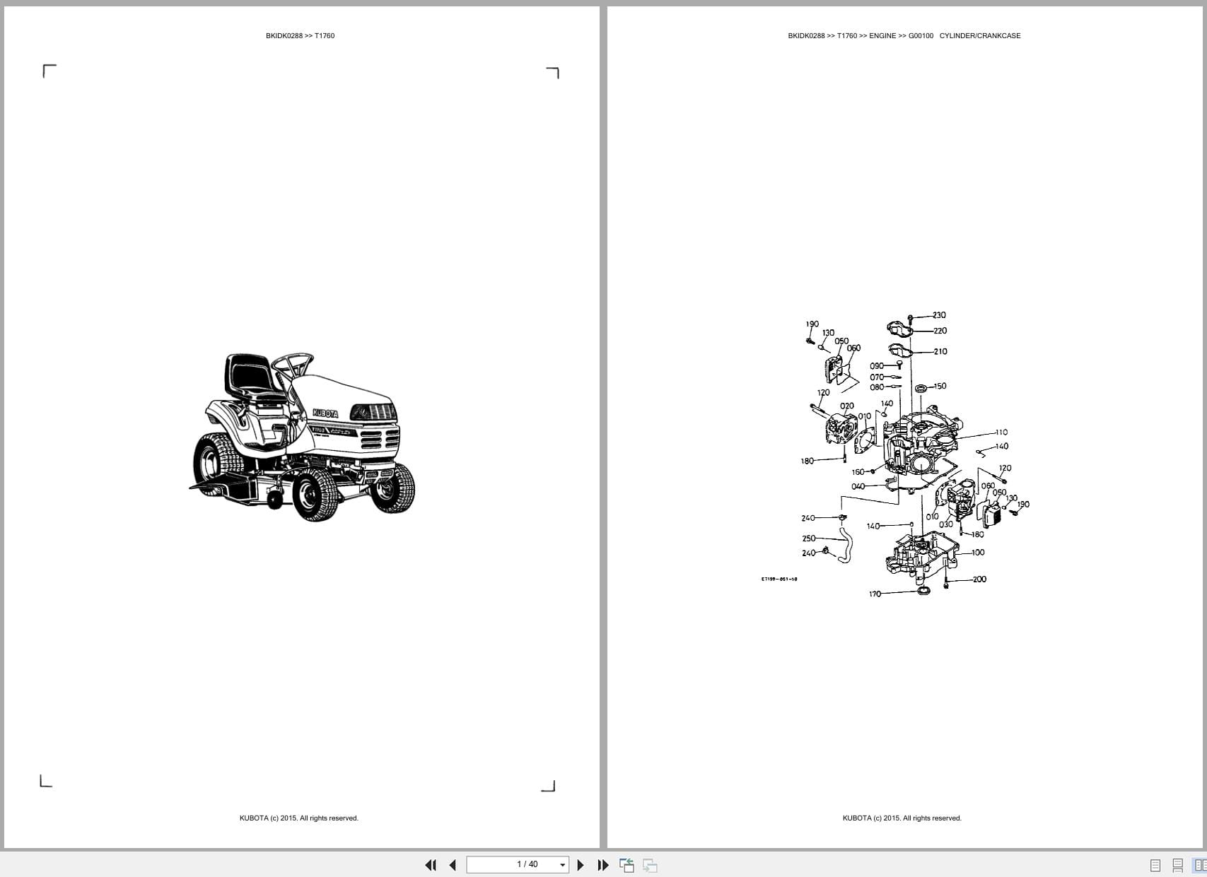 Kubota Mower T1760 Australia Parts Catalog (1)