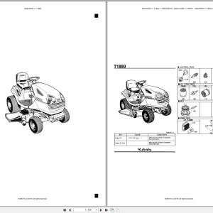 Kubota Mower T1880 Australia Parts Catalog (1)