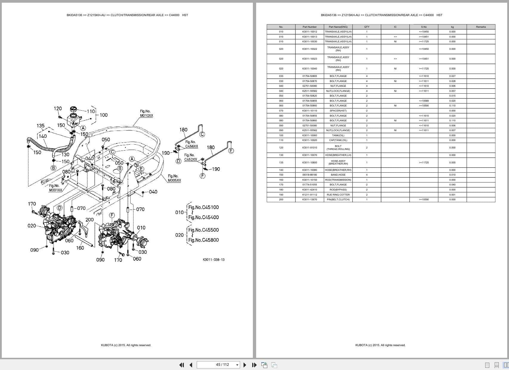 Kubota Mower Z121SKH AU Australia Parts Catalog (2)