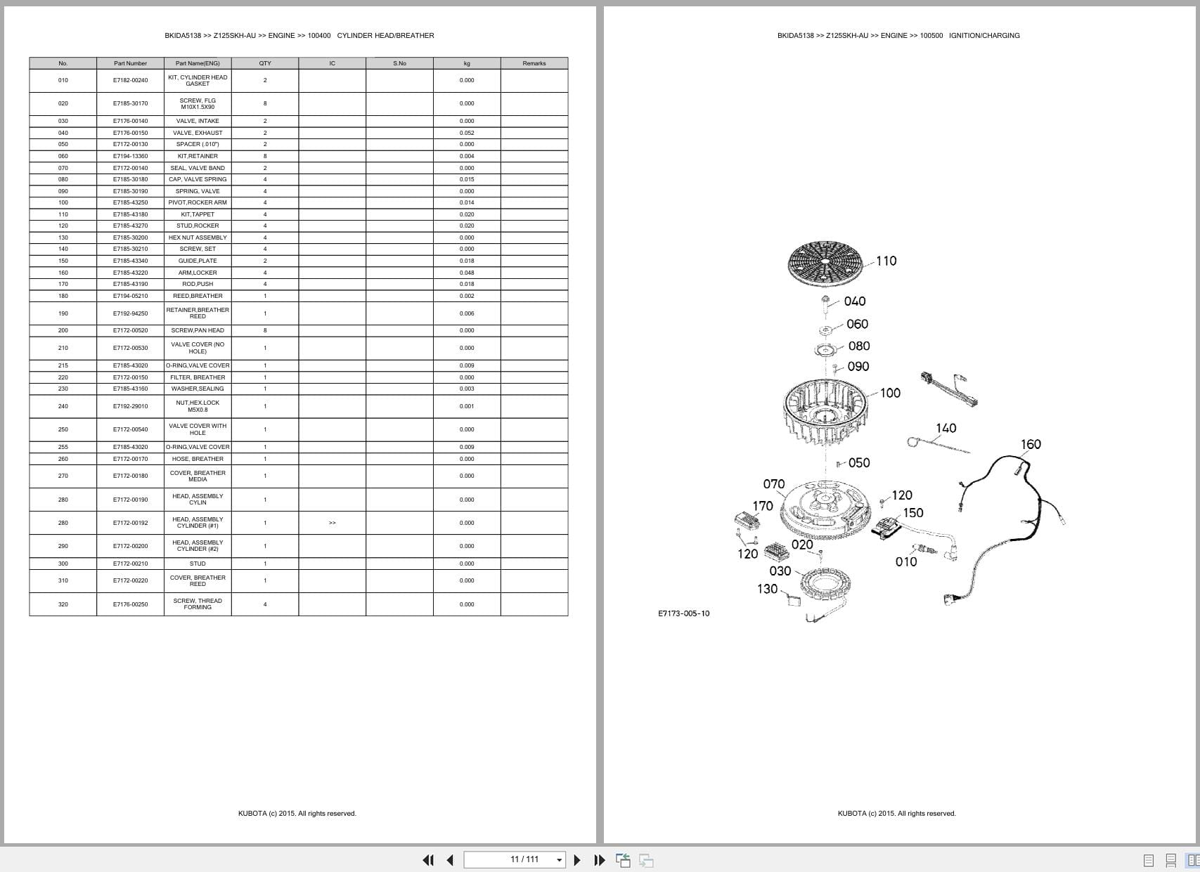 Kubota Mower Z125SKH AU Australia Parts Catalog (2)