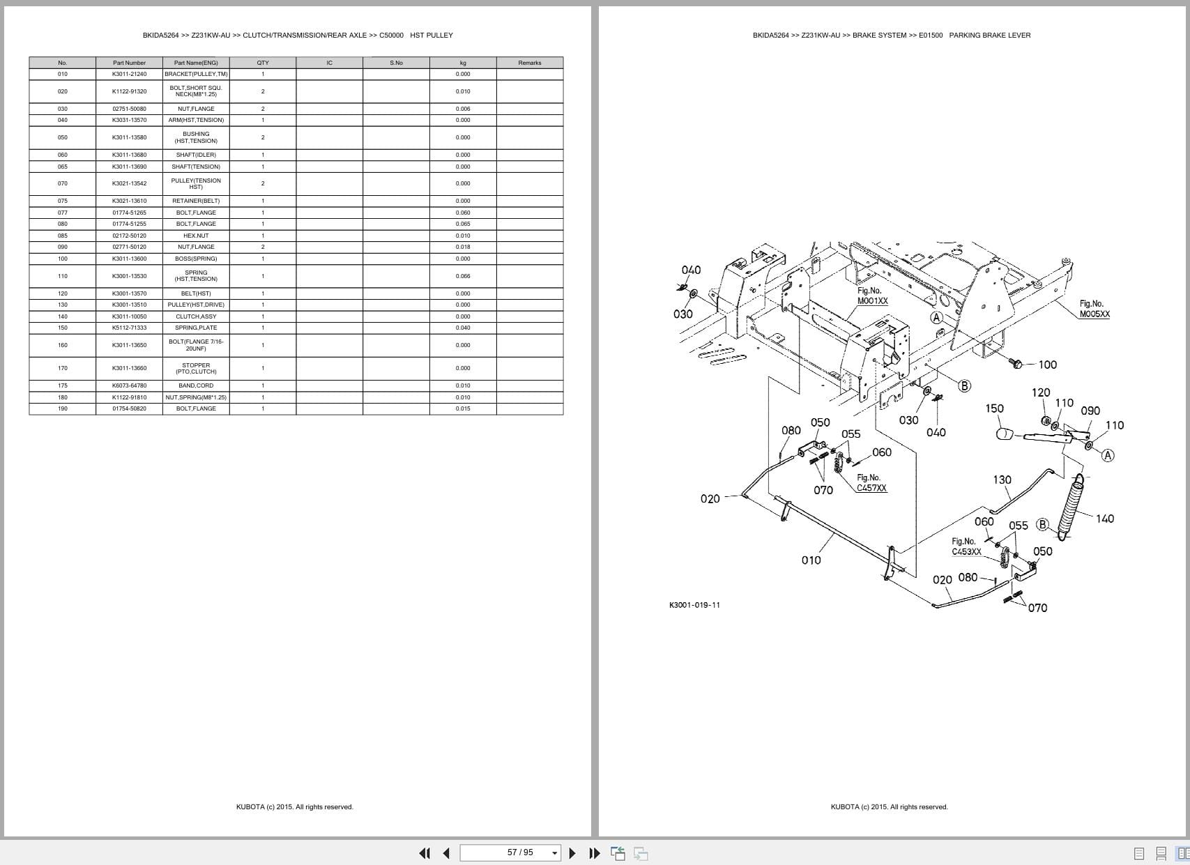 Kubota Mower Z231KW AU Australia Parts Catalog (2)
