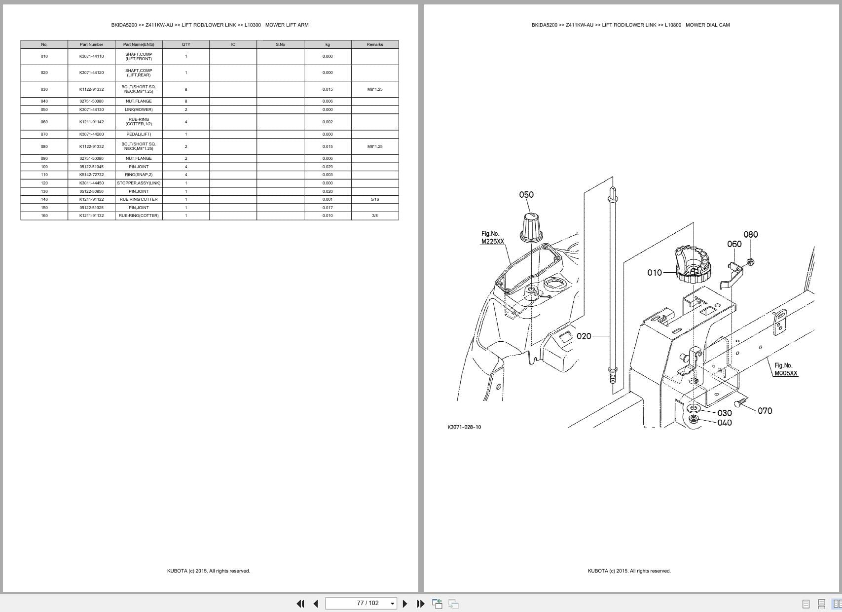 Kubota Mower Z411KW AU Australia Parts Catalog (2)