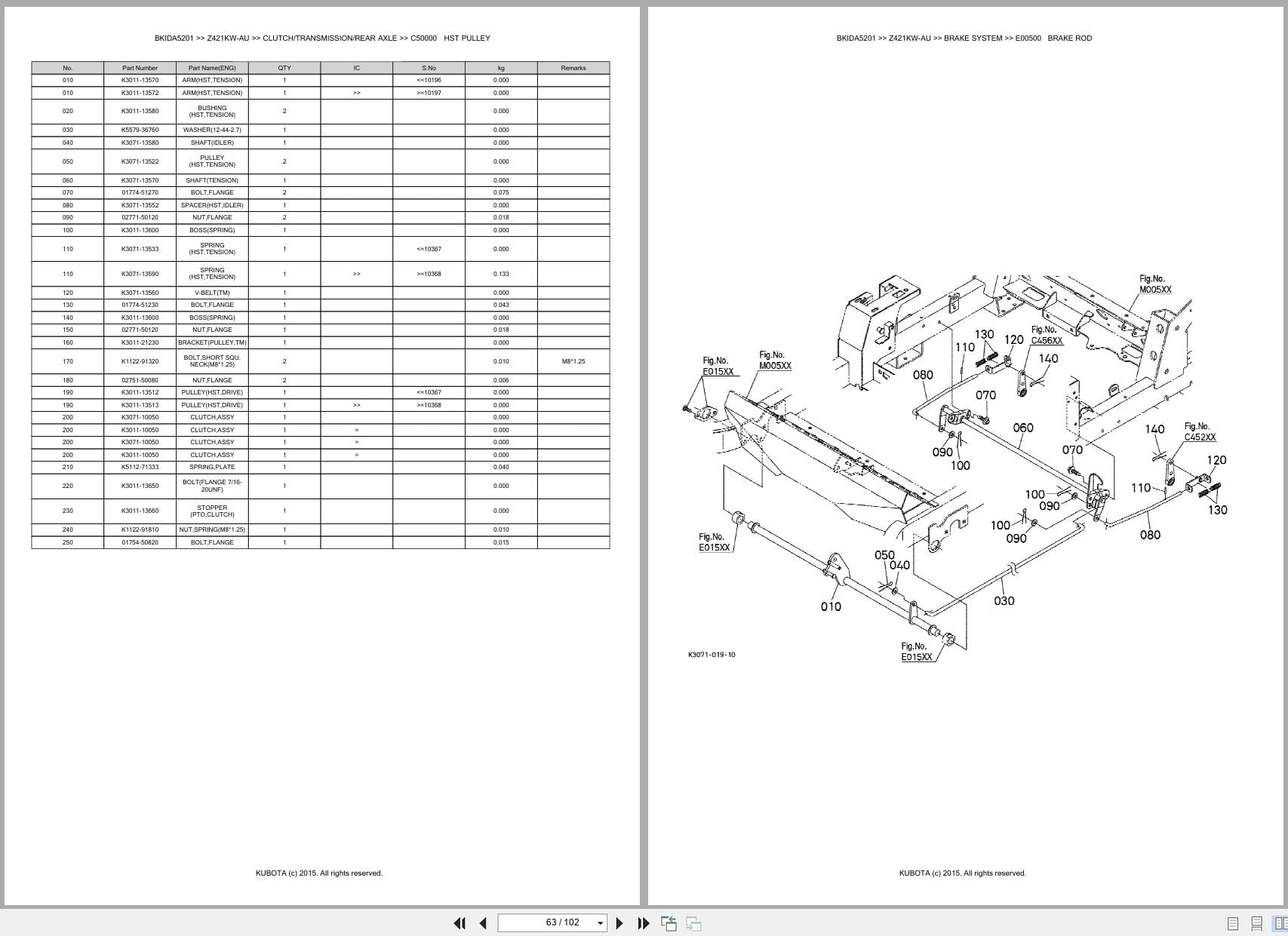 Kubota Mower Z421KW AU Australia Parts Catalog (2)