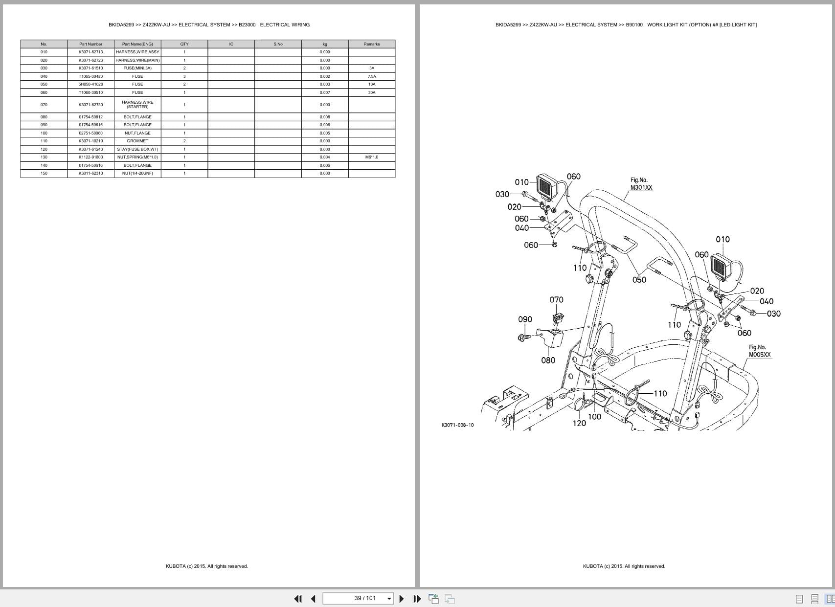 Kubota Mower Z422KW AU Australia Parts Catalog (2)