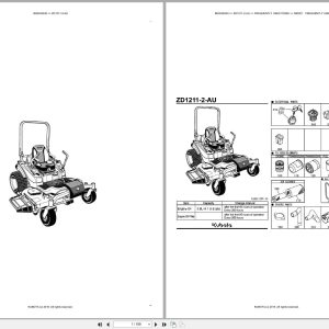 Kubota Mower ZD1211 2 AU Australia Parts Catalog (1)