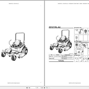Kubota Mower ZD1221RL AU Australia Parts Catalog (1)