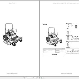 Kubota Mower ZD21F Australia Parts Catalog (1)