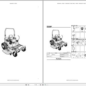 Kubota Mower ZD28F Australia Parts Catalog (1)