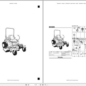 Kubota Mower ZD326S Australia Parts Catalog (1)