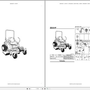 Kubota Mower ZD331P Australia Parts Catalog (1)