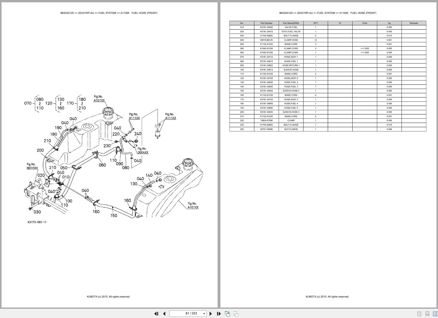 Kubota Mower ZD331RP AU Australia Parts Catalog (2)