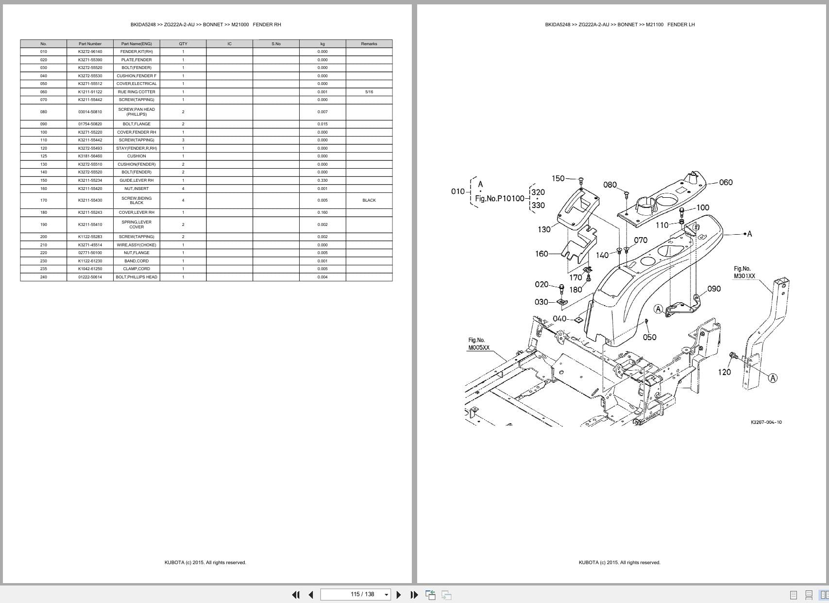 Kubota Mower ZG222A 2 AU Australia Parts Catalog (2)