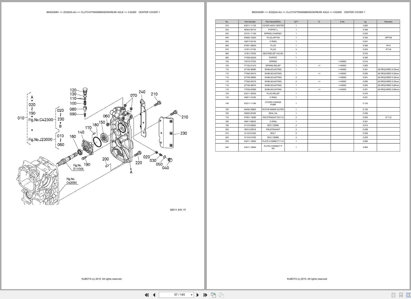 Kubota Mower ZG222A AU Australia Parts Catalog (2)