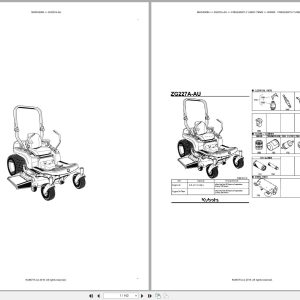Kubota Mower ZG227A AU Australia Parts Catalog (1)