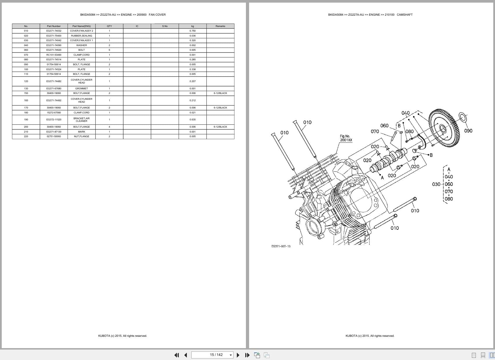 Kubota Mower ZG227A AU Australia Parts Catalog (2)