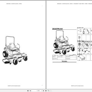 Kubota Mower ZG327PA AU 60001 Australia Parts Catalog (1)