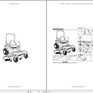 Kubota Mower ZG327PA AU Australia Parts Catalog (1)