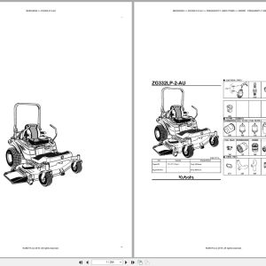 Kubota Mower ZG332LP 2 AU Australia Parts Catalog (1)