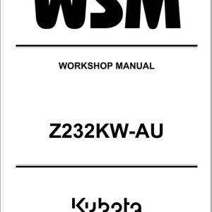 Kubota Mowers Z232KW AU Workshop Manual 9Y111 27600 (1)