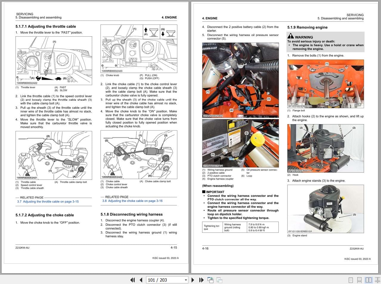Kubota Mowers Z232KW AU Workshop Manual 9Y111 27600 (2)
